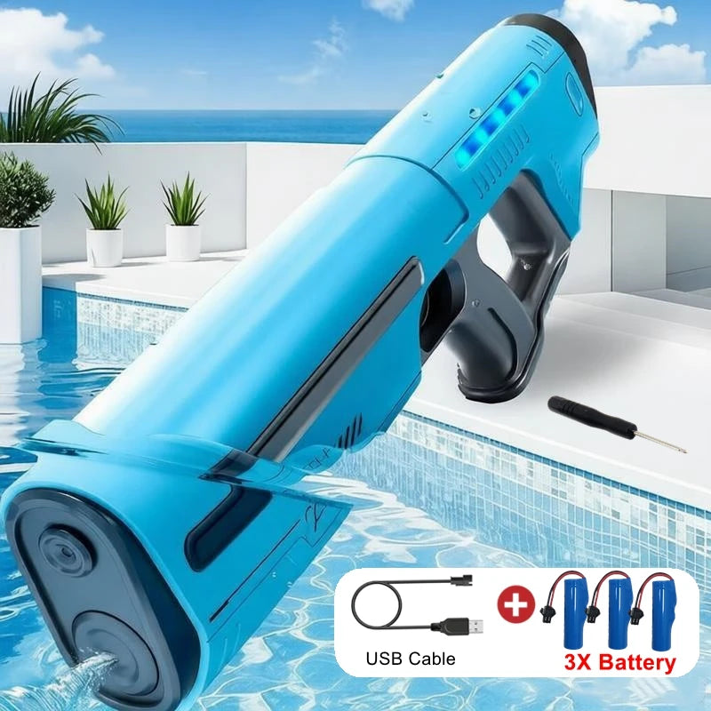 Fully Automatic Electric Water Storage Guns for Adults Powerful Squirt Large Capacity Summer Outdoor Game Water Blasters Toy Kid