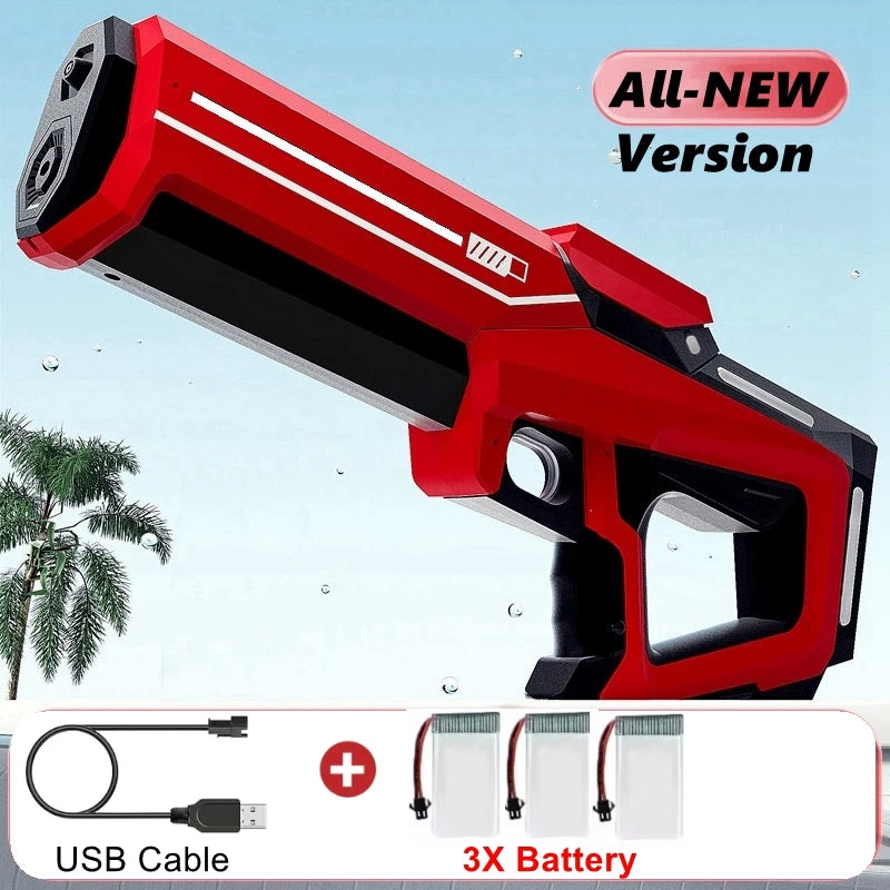 Fully Automatic Electric Water Storage Guns for Adults Powerful Squirt Large Capacity Summer Outdoor Game Water Blasters Toy Kid