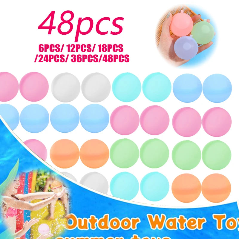 Reusable Water Balloons Toys Quick Fill Sealing Water Bomb for Summer Games Adults Outdoor Activities Toy Gifts