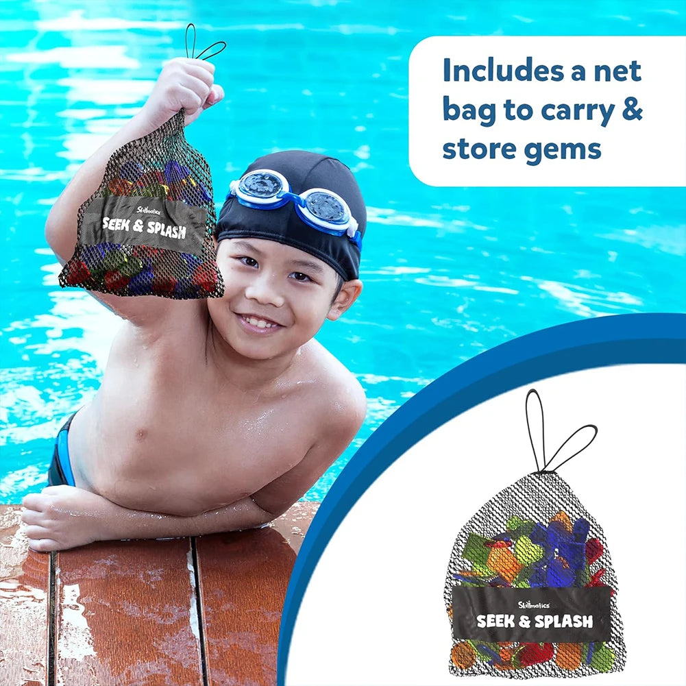 1set Educational Underwater Colorful Gem Pool Diving Dive Gems Pool for Kids Learning Games Outdoor Activities For Summer Pool
