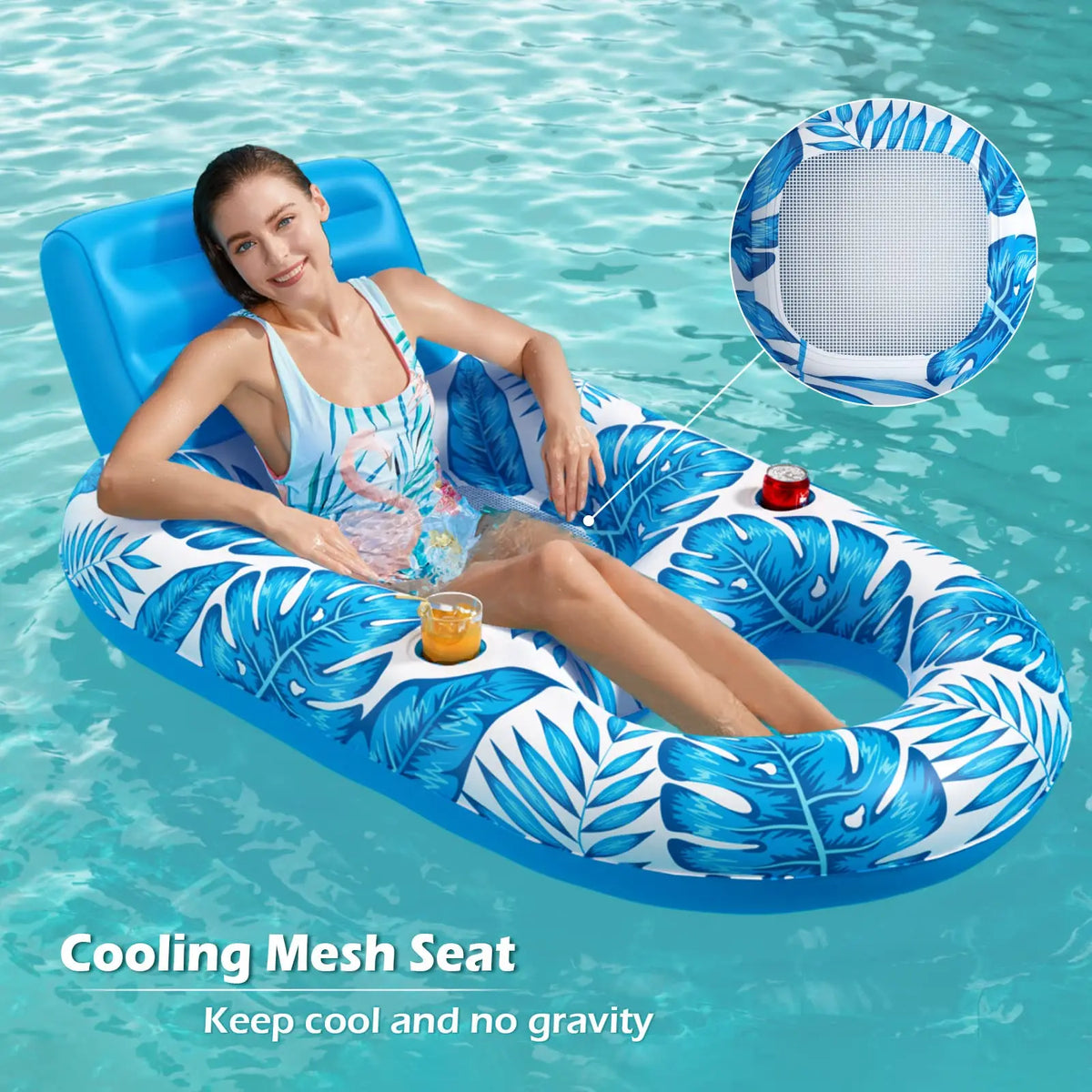 Floatie Raft Inflatable Pool Float Adult - Pool Floaties Lounger Floats Raft Floati ...