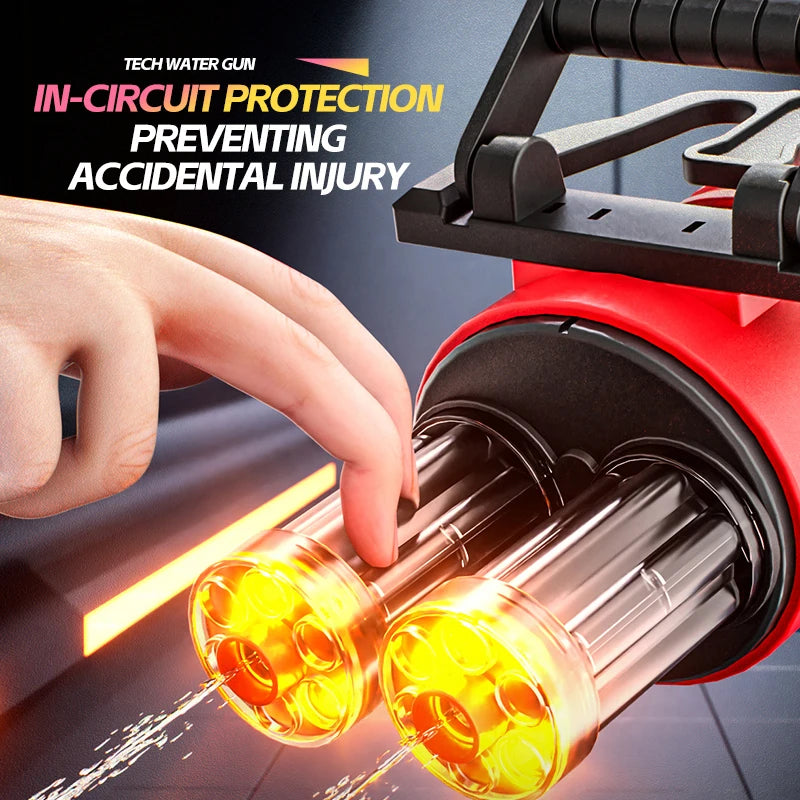 Voice Control Water Gun Automatic Electric Pistol Large-capacity backpack Watergun Outdoor Beach Games for Adult Kids Children