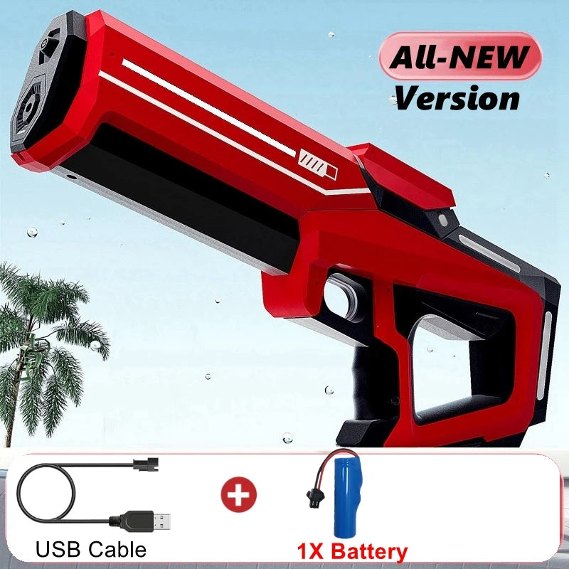 Fully Automatic Electric Water Storage Guns for Adults Powerful Squirt Large Capacity Summer Outdoor Game Water Blasters Toy Kid