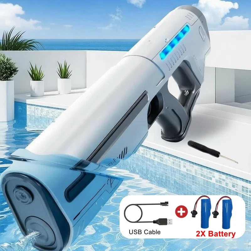 Fully Automatic Electric Water Storage Guns for Adults Powerful Squirt Large Capacity Summer Outdoor Game Water Blasters Toy Kid