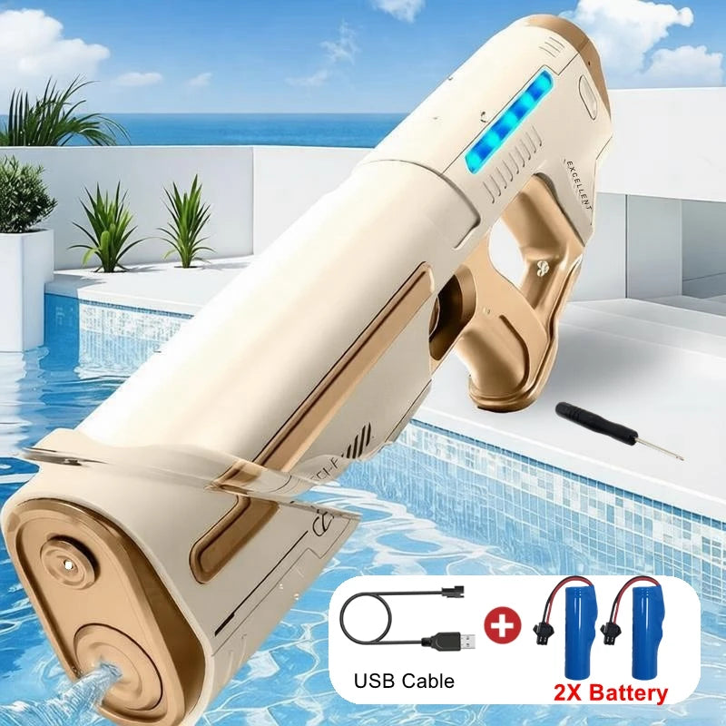 Fully Automatic Electric Water Storage Guns for Adults Powerful Squirt Large Capacity Summer Outdoor Game Water Blasters Toy Kid