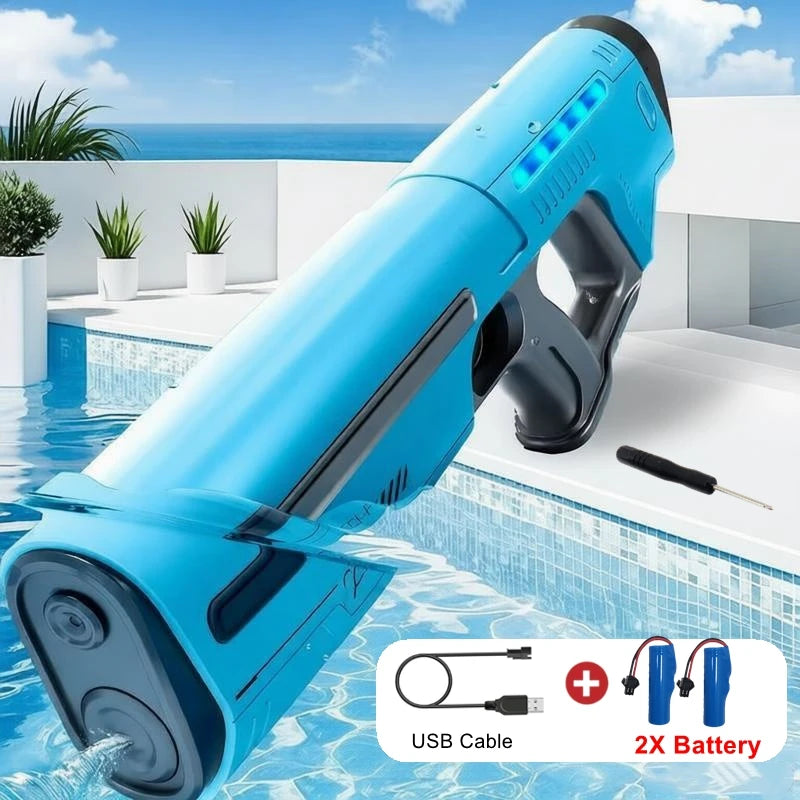 Fully Automatic Electric Water Storage Guns for Adults Powerful Squirt Large Capacity Summer Outdoor Game Water Blasters Toy Kid