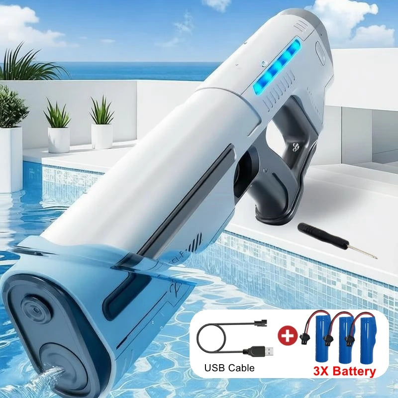 Fully Automatic Electric Water Storage Guns for Adults Powerful Squirt Large Capacity Summer Outdoor Game Water Blasters Toy Kid
