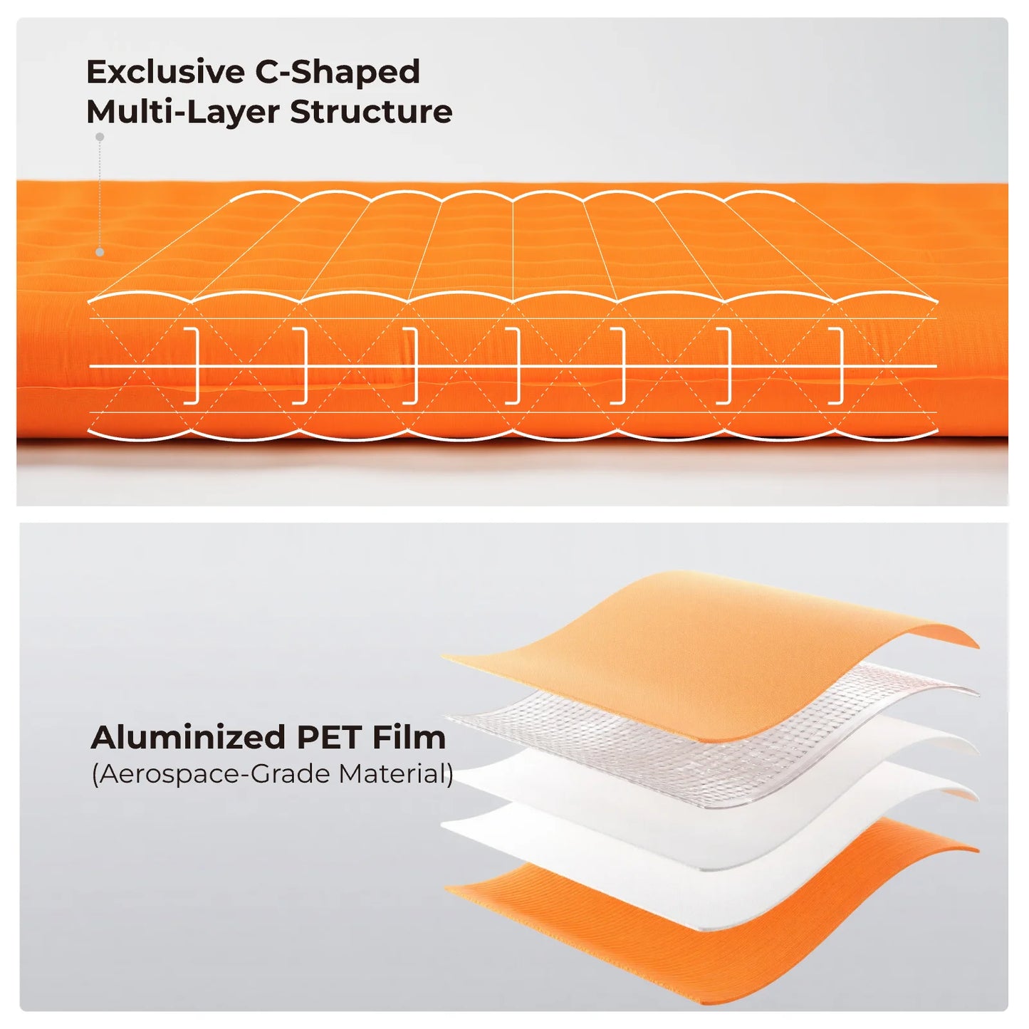 FLEXTAIL TINY MATTRESS PLUS 2 – Ultralight 196cm Insulated Camping Mattress, 4 Seasons Compact Air Mattress for Camping, Hiking