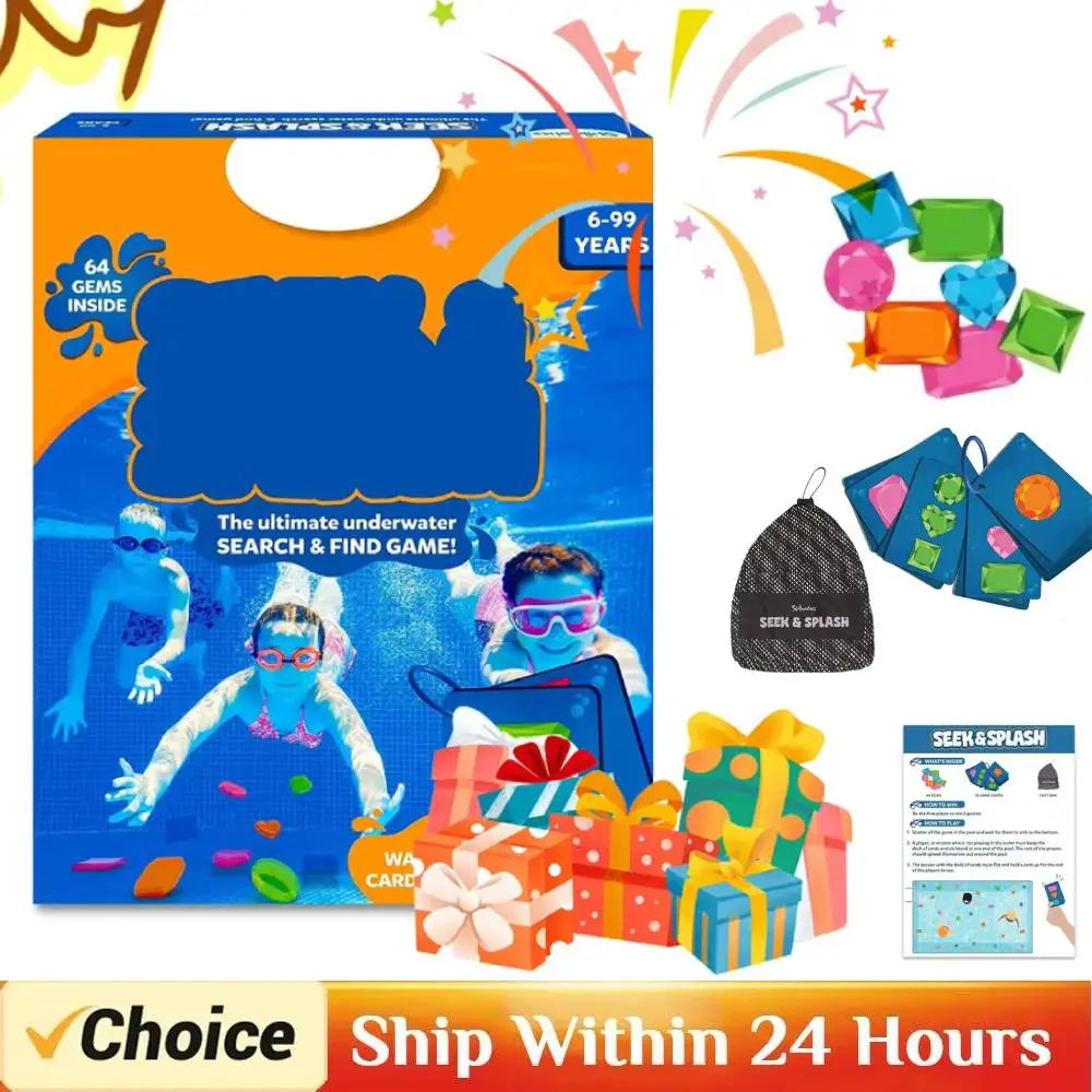 1set Educational Underwater Colorful Gem Pool Diving Dive Gems Pool for Kids Learning Games Outdoor Activities For Summer Pool