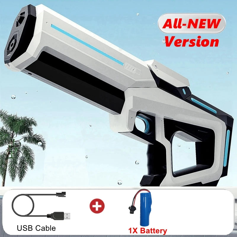 Fully Automatic Electric Water Storage Guns for Adults Powerful Squirt Large Capacity Summer Outdoor Game Water Blasters Toy Kid
