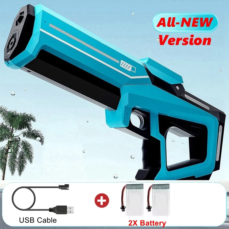 Fully Automatic Electric Water Storage Guns for Adults Powerful Squirt Large Capacity Summer Outdoor Game Water Blasters Toy Kid