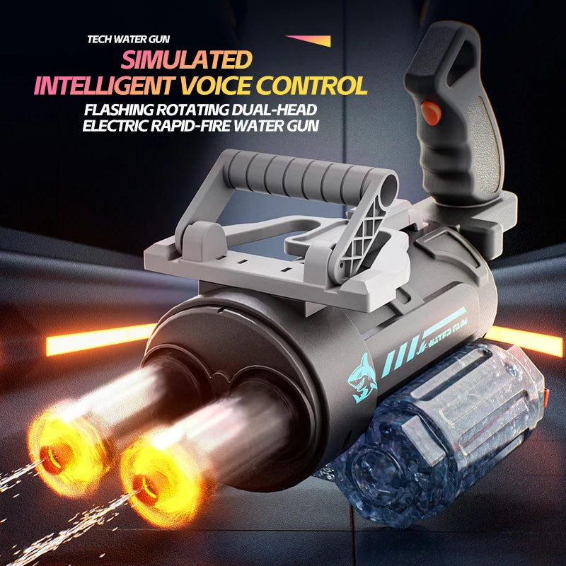 Voice Control Water Gun Automatic Electric Pistol Large-capacity backpack Watergun Outdoor Beach Games for Adult Kids Children