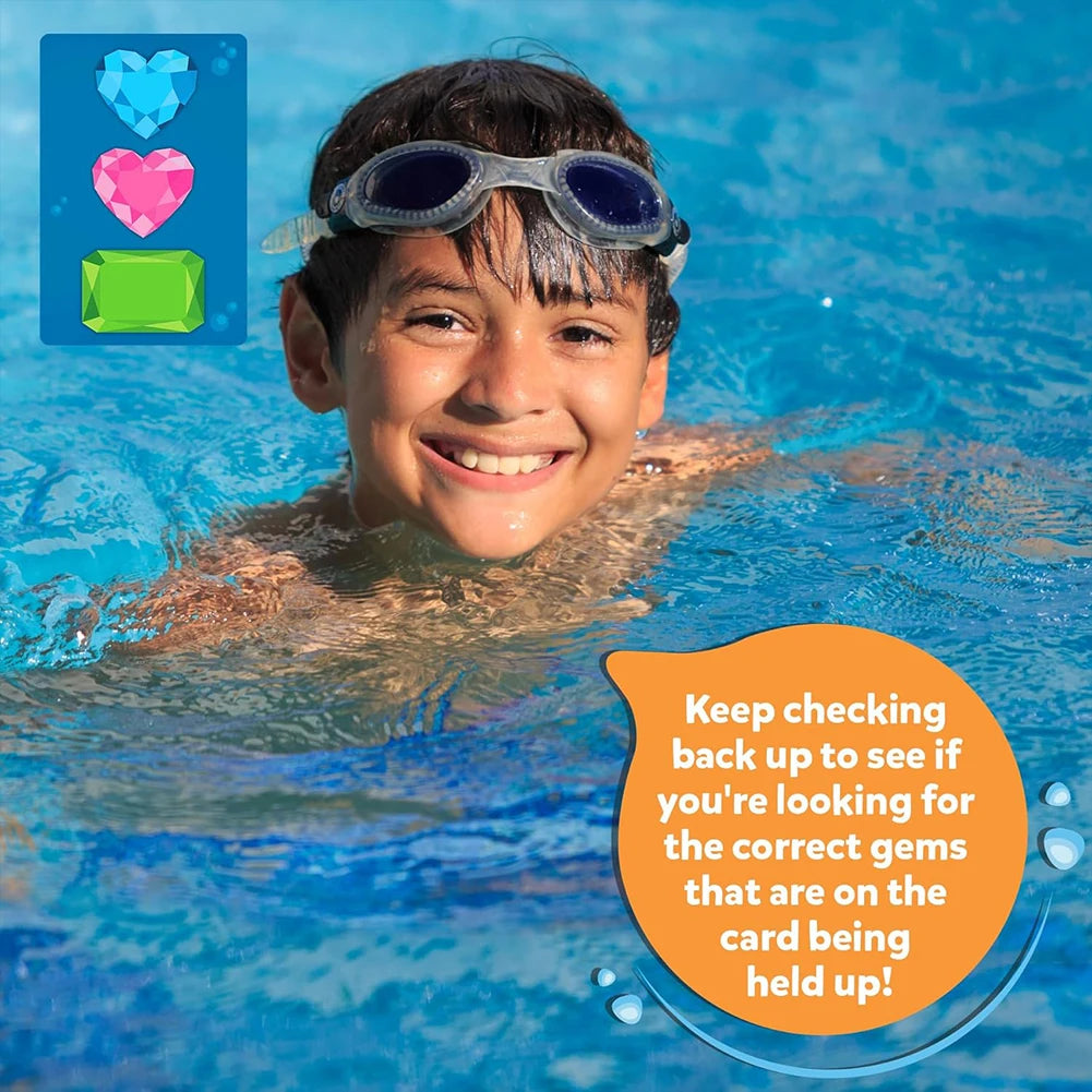 1set Educational Underwater Colorful Gem Pool Diving Dive Gems Pool for Kids Learning Games Outdoor Activities For Summer Pool