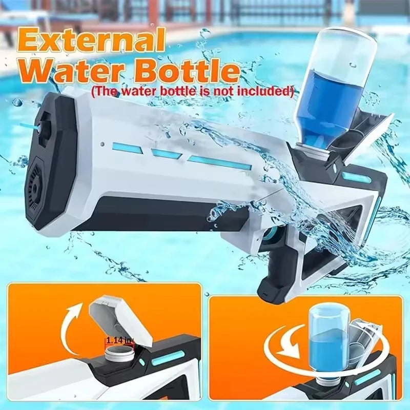 Fully Automatic Electric Water Storage Guns for Adults Powerful Squirt Large Capacity Summer Outdoor Game Water Blasters Toy Kid