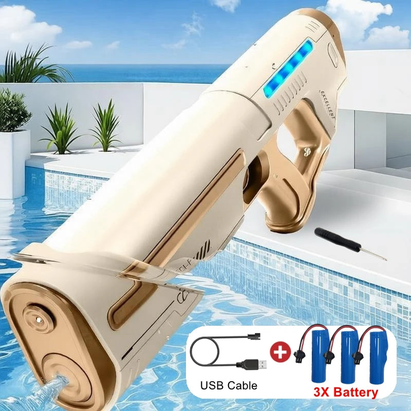Fully Automatic Electric Water Storage Guns for Adults Powerful Squirt Large Capacity Summer Outdoor Game Water Blasters Toy Kid