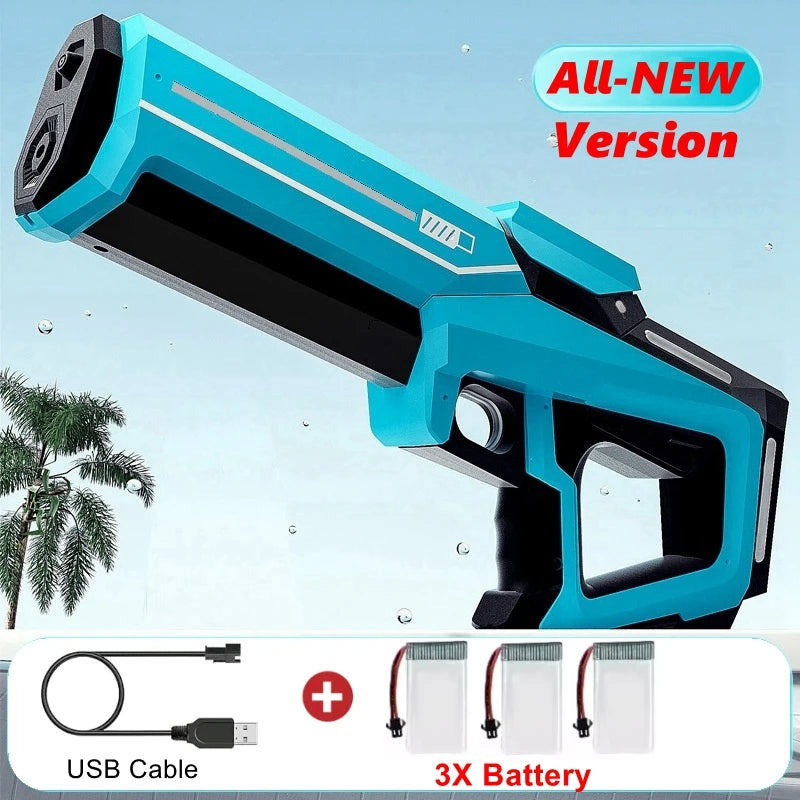 Fully Automatic Electric Water Storage Guns for Adults Powerful Squirt Large Capacity Summer Outdoor Game Water Blasters Toy Kid