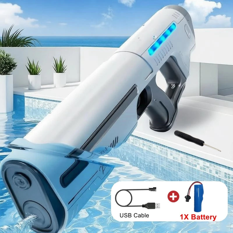 Fully Automatic Electric Water Storage Guns for Adults Powerful Squirt Large Capacity Summer Outdoor Game Water Blasters Toy Kid